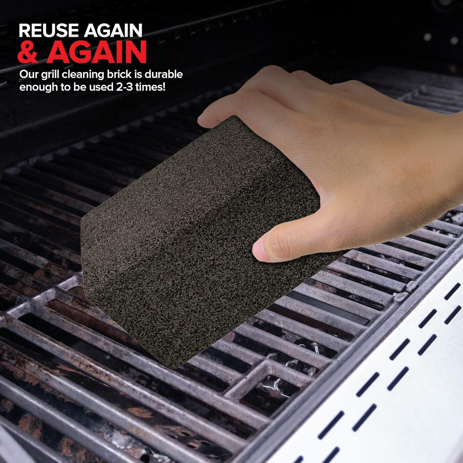 imageStock Your Home Grill Cleaning Brick 4 Pack Heavy Duty Grill Cleaning Brick Pumice Stone Brick for Flat Tops and Griddles Blackstone Griddle Cleaner NonScratch Grill Cleaner1 Pack