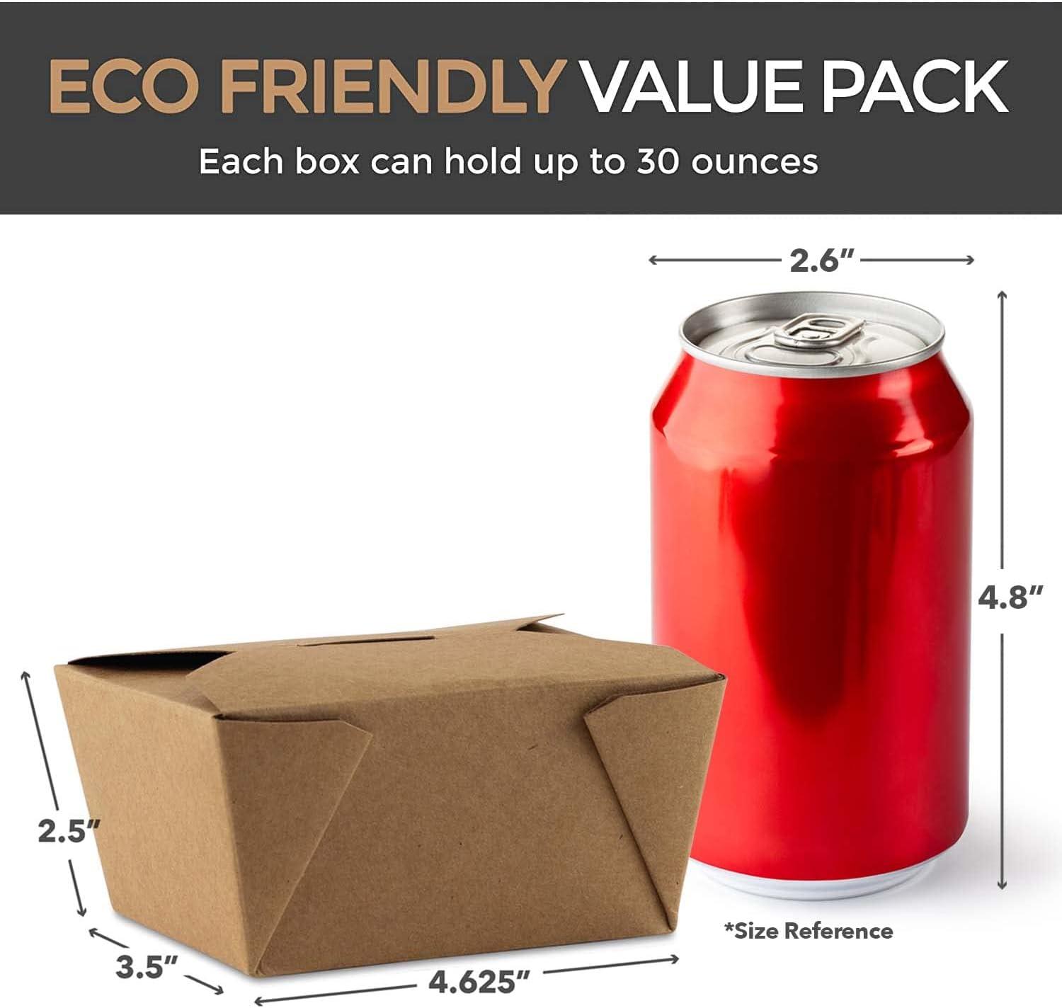 imageTake Out Food Containers Microwaveable Kraft Brown Take Out Boxes 45 oz 50 Pack Leak and Grease Resistant Food Containers Recyclable Lunch Box To Go Containers for Restaurant Catering and PartyFifty Pack 30 Oz