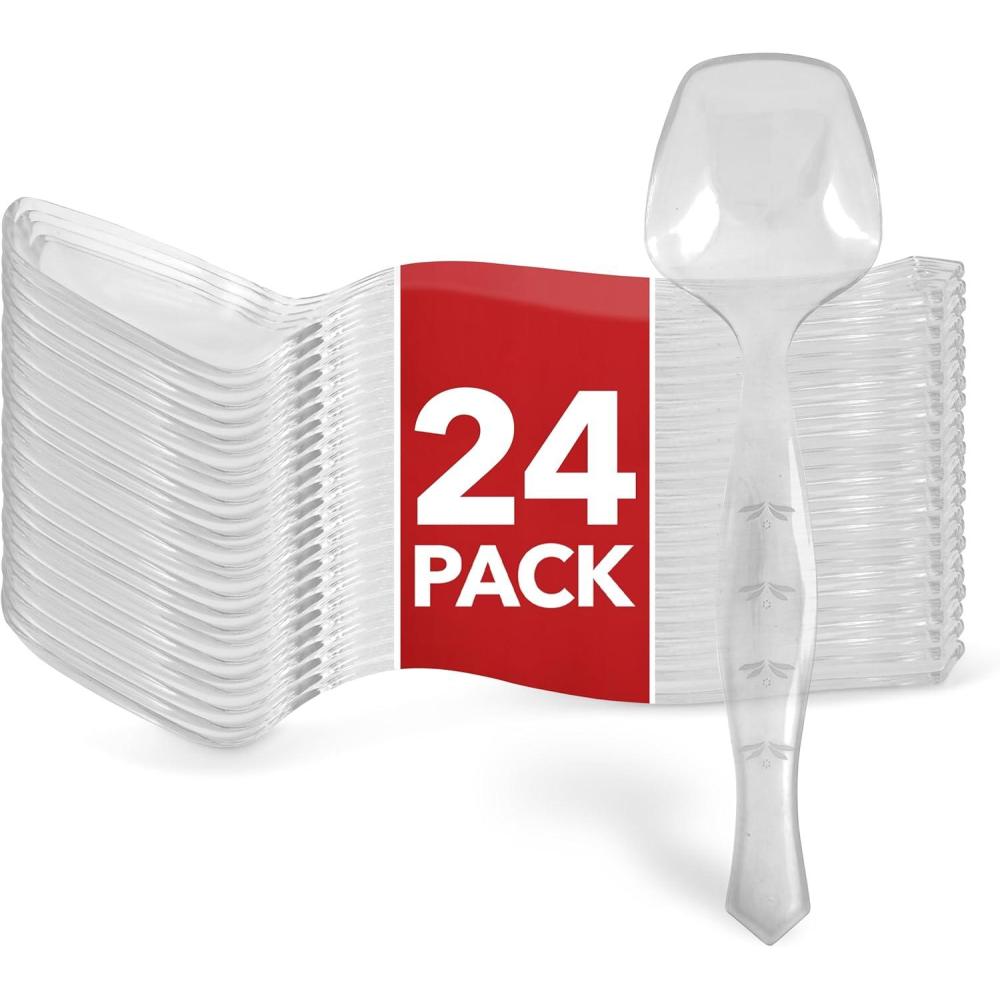 image12 Count Clear Plastic Utensils for Catering Weddings Holidays Buffet and Party Use Stock Your Home24
