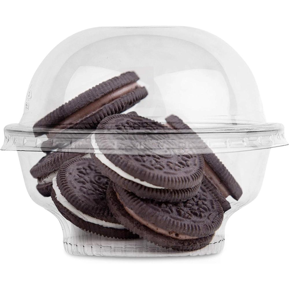 imageClear Plastic Dessert Cups with Lids 8 oz Set of 50 Small Disposable Parfait Cup Dome Lid No Hole 8Ounce Party Fruit Containers Banana Pudding Bowl Jello Ice Cream Desserts Container5 Ounce