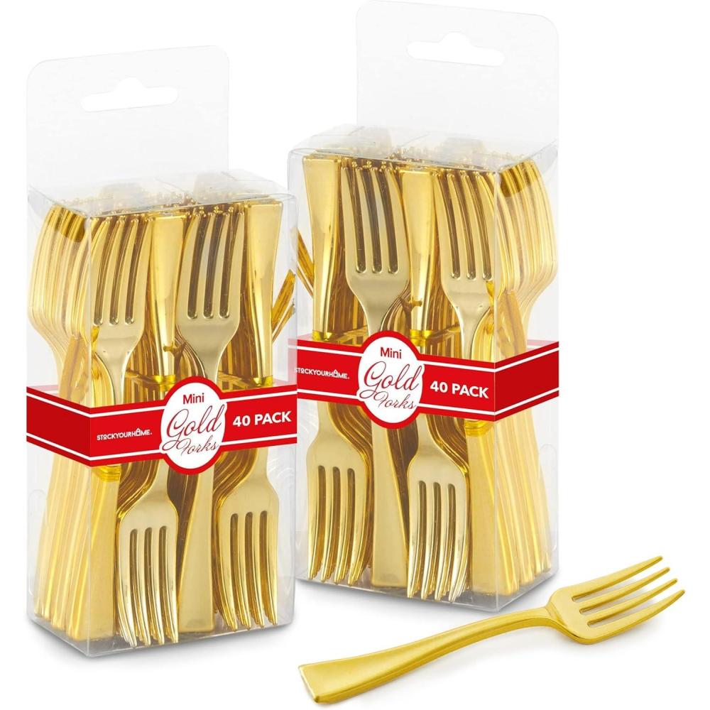 imageGold Plastic Mini Spoons Disposable 4 inch 80 Pack Tasting Spoon Dessert Mini spoon for Ice Cream Taster Small Sample Desserts Gelato Sampling Fancy Miniature Pudding Little Appetizers BulkGold