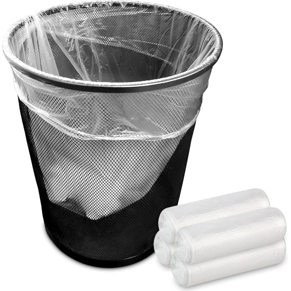 imageStock Your Home 4 Gallon Unscented Small Garbage Bags 200 Count 127 Micron Thickness Leak Proof Star Seal Open Top Box for Easy Dispensing Versatile Usage Great Value Pack