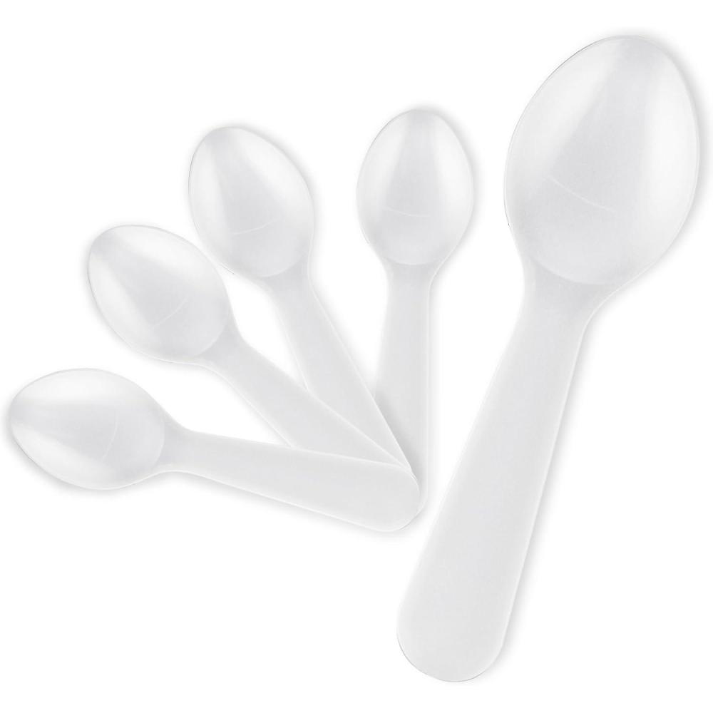 imageStock Your Home 400 Count 3Inch Plastic Mini Taster Spoons Perfect for Sampling Desserts and Parties Disposable and Durable Utensils400 Count