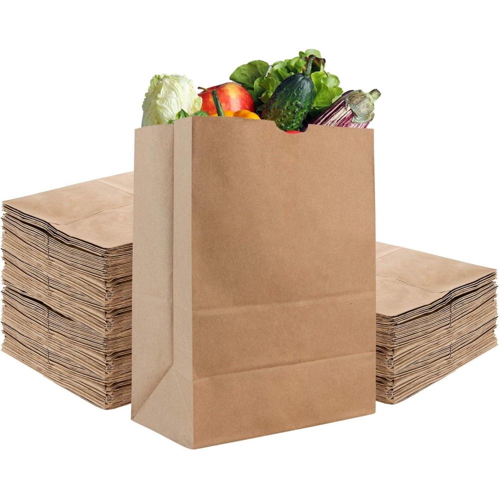 imageStock Your Home 52 lb Kraft Brown Paper Bags 100 Count Bulk Large Grocery Bags for Shopping100 Count