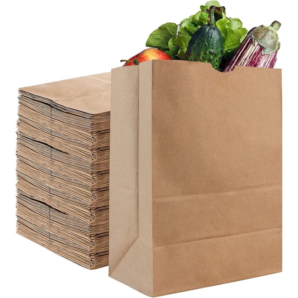 imageStock Your Home 52 lb Kraft Brown Paper Bags 100 Count Bulk Large Grocery Bags for Shopping70 Count