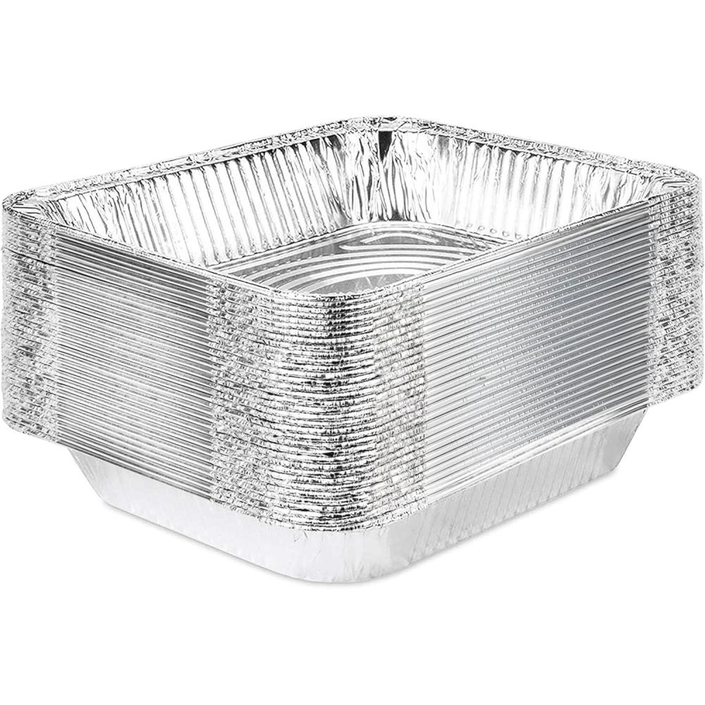 imageStock Your Home Disposable Foil Pans with Lids Set of 40 Heavy Duty Aluminum Pans with Lids 20 9x13 10 8x8 10 1Lb Baking Tins with Covers for Cooking Heating Storing Holiday Dinner Meals20 Pack