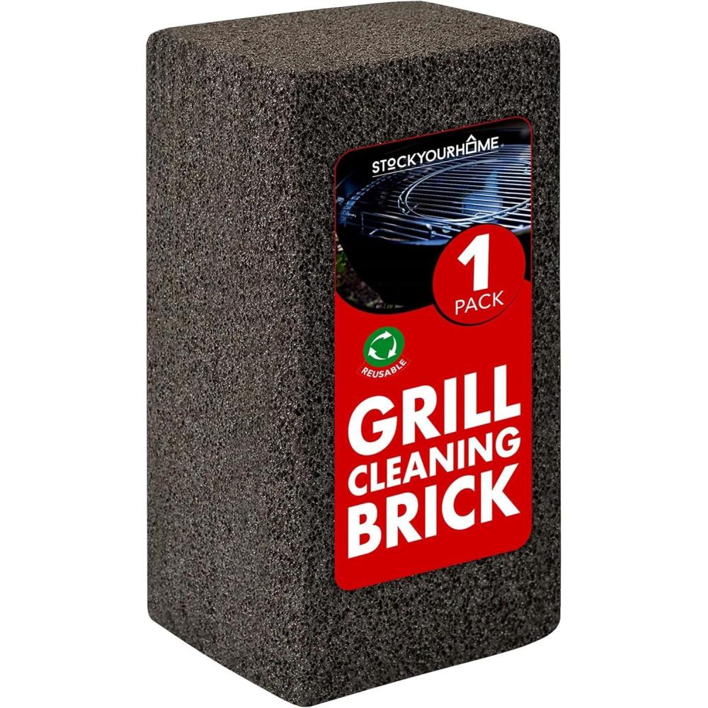 imageStock Your Home Grill Cleaning Brick 4 Pack Heavy Duty Grill Cleaning Brick Pumice Stone Brick for Flat Tops and Griddles Blackstone Griddle Cleaner NonScratch Grill Cleaner1 Pack