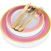 Pink & Gold Rim
