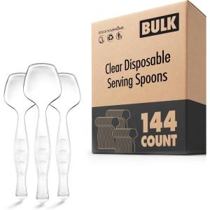 12 Count Clear Plastic Utensils for Catering, Weddings, Holidays, Buffet and Party Use – Stock Your Home(144)