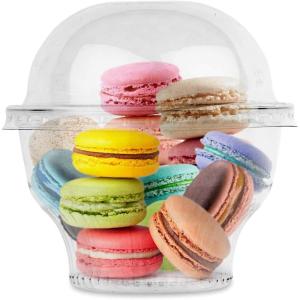 Clear Plastic Dessert Cups with Lids 8 oz (Set of 50) Small Disposable Parfait Cup, Dome Lid – No Hole, 8-Ounce Party Fruit Containers, Banana Pudding Bowl, Jello, Ice Cream, Desserts Container(8 Ounce)