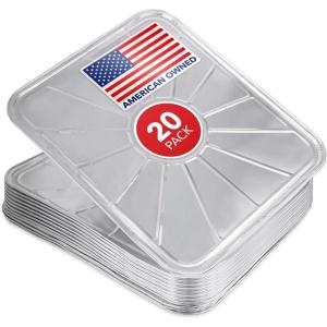 Disposable Foil Oven Liners (20 Pack) Aluminum Foil Oven Liners for Bottom of Electric Oven & Gas Oven, Reusable Oven Drip Pan Tray for Cooking & Baking, Disposable Baking Mats – Stock Your Home(20 Count)