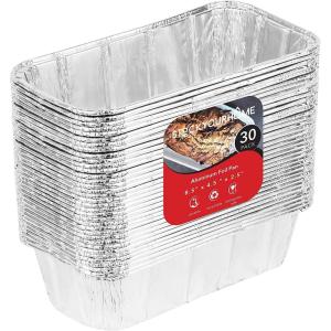 Stock Your Home 2 Lb Aluminum Foil Mini Loaf Pans (50 Pack) Disposable Small Loaf Pan – 2 Pound Baking Tin Liners, Perfect to Bake Cakes, Bread Loaves, and Meat – 8.5 x 4.5 x 2.5(Pans)