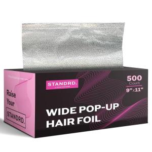 Stock Your Home 500 Count Aluminum Foil for Hair Highlighting, 9” Pop Up Foil Sheets for Salon or Home Use, Embossed Disposable Hair Foils for Highlighting, Coloring Hair, Wide Foil for Hair Stylist(1 Fl Oz (Pack of 500))
