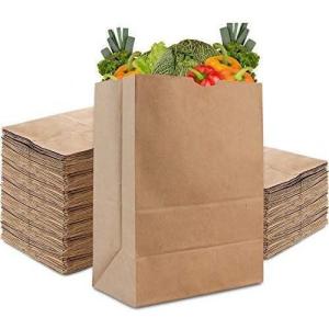 Stock Your Home 57 Lb Kraft Paper Bag (100 Count) Heavy Duty, Large Brown Paper Grocery Bags for Food Shopping, Recycling, Trash, Bulk Pack Size(57 lb / 100 Count)