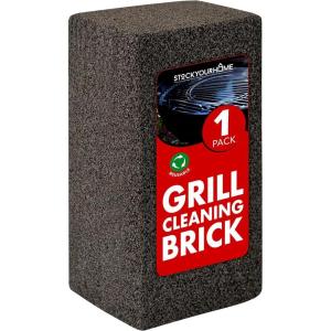 Stock Your Home Grill Cleaning Brick (4 Pack) – Heavy Duty Grill Cleaning Brick – Pumice Stone Brick for Flat Tops and Griddles – Blackstone Griddle Cleaner – Non-Scratch Grill Cleaner(1 Pack)