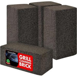 Stock Your Home Grill Cleaning Brick (4 Pack) – Heavy Duty Grill Cleaning Brick – Pumice Stone Brick for Flat Tops and Griddles – Blackstone Griddle Cleaner – Non-Scratch Grill Cleaner(4 Pack)