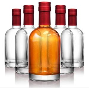 Stock Your Home Set of 12 Glass Whiskey Bottles with Corks, 375 mL Glass Bottles for Custom Infusions, 12 oz Empty Liquor Bottles for Alcohol, Limoncello, Coffee Syrups, Oil, and More(12)