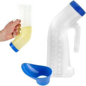 Stock Your Home Unisex Urinal Bottle (1 Pack) – Portable Urinal for Women & Men – Female Urinal with Lid – 32 Oz Female Urination Device – Women Pee Funnel Cup for Emergency, Travel, Car & Camping