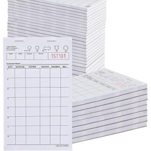 Stock Your Home White Guest Check Pads (100 Count) – 1 Part Guest Check Pads – Server Notepads and Waitress Order Pads – Check Pads for Diners, Restaurants, Food Trucks, Takeout and Delivery Services