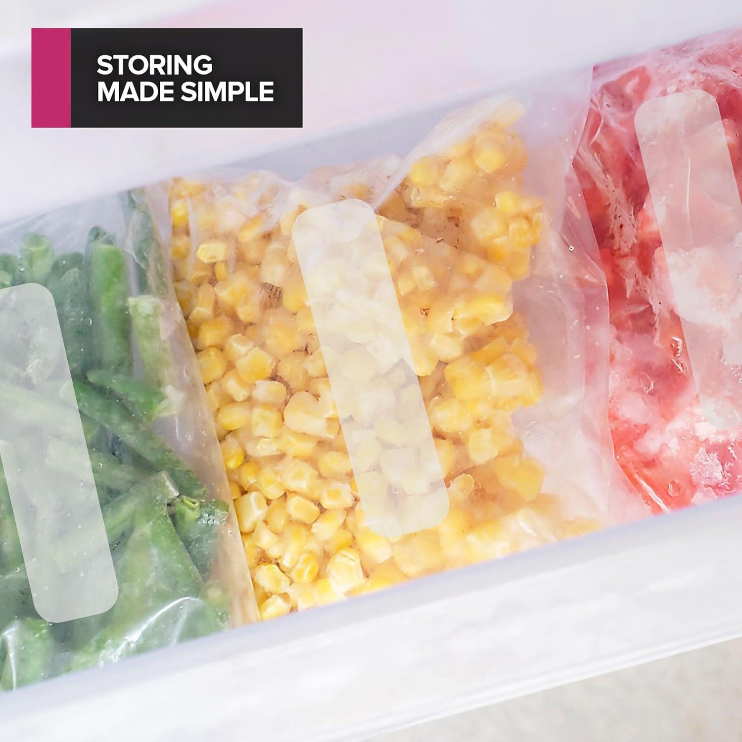 image40 Count 2 Gallon Freezer Bags Double Zipper Plastic Storage Bags for Freezing Food Extra Large Freezer Bags 2 Gallon Bulk Pack with Easy Dispensing Box Resealable Clear Two Gallon Storage Bags