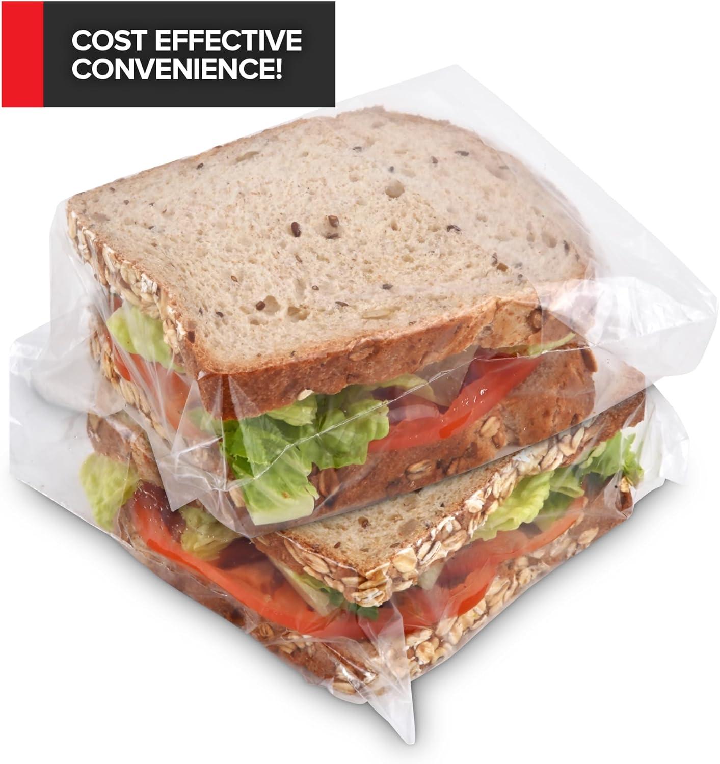 imageClear Fold Top Sandwich Bags 800 Count Bulk Disposable Plastic Sandwich Bags with Fold and Close Design for Every Day Use Fold Over Bags for Chefs Restaurants or Caterers Stock Your HomeSandwich Bags