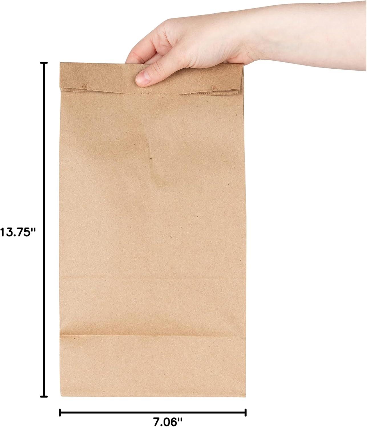imageStock Your Home 12 Lb Kraft Big Brown Paper Lunch Bags 100 Count Bulk Disposable Lunch Sacks Large Size Blank Bag Good for Snacks Sandwiches Grocery Food and Arts amp Crafts Projects100