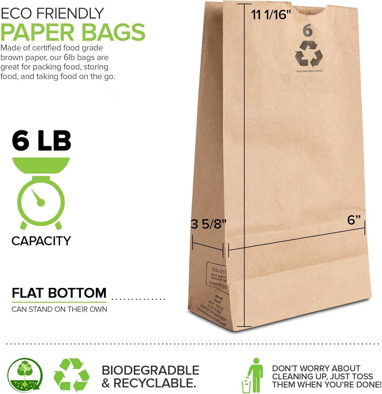 imageStock Your Home 12 Lb Kraft Big Brown Paper Lunch Bags 100 Count Bulk Disposable Lunch Sacks Large Size Blank Bag Good for Snacks Sandwiches Grocery Food and Arts amp Crafts Projects1000