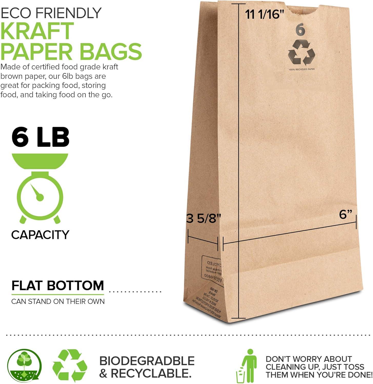 imageStock Your Home 12 Lb Kraft Big Brown Paper Lunch Bags 100 Count Bulk Disposable Lunch Sacks Large Size Blank Bag Good for Snacks Sandwiches Grocery Food and Arts amp Crafts Projects500