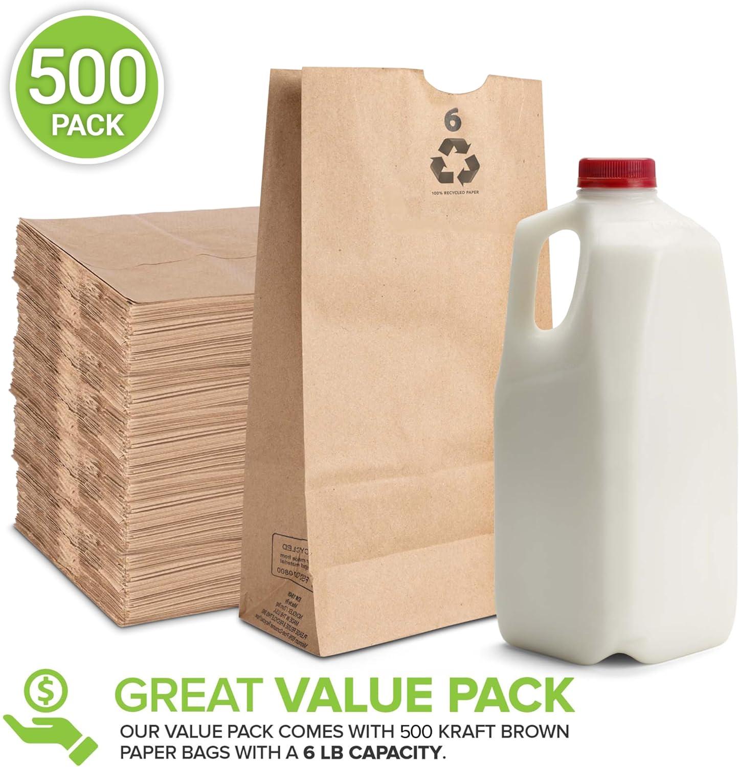 imageStock Your Home 12 Lb Kraft Big Brown Paper Lunch Bags 100 Count Bulk Disposable Lunch Sacks Large Size Blank Bag Good for Snacks Sandwiches Grocery Food and Arts amp Crafts Projects500