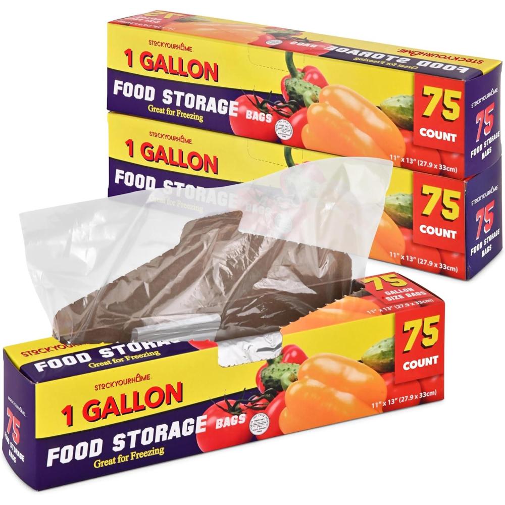 imageClear Fold Top Sandwich Bags 800 Count Bulk Disposable Plastic Sandwich Bags with Fold and Close Design for Every Day Use Fold Over Bags for Chefs Restaurants or Caterers Stock Your Home1 Gallon Bags
