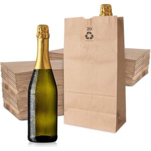 Stock Your Home 20 Lb Kraft Big Brown Paper Bags (100 Count) – Bulk Disposable Liquor Bottle Sacks, Extra Large Size Blank Bag, Good for Big Lunch, Grocery Food Shopping, and Arts & Crafts Projects(100)