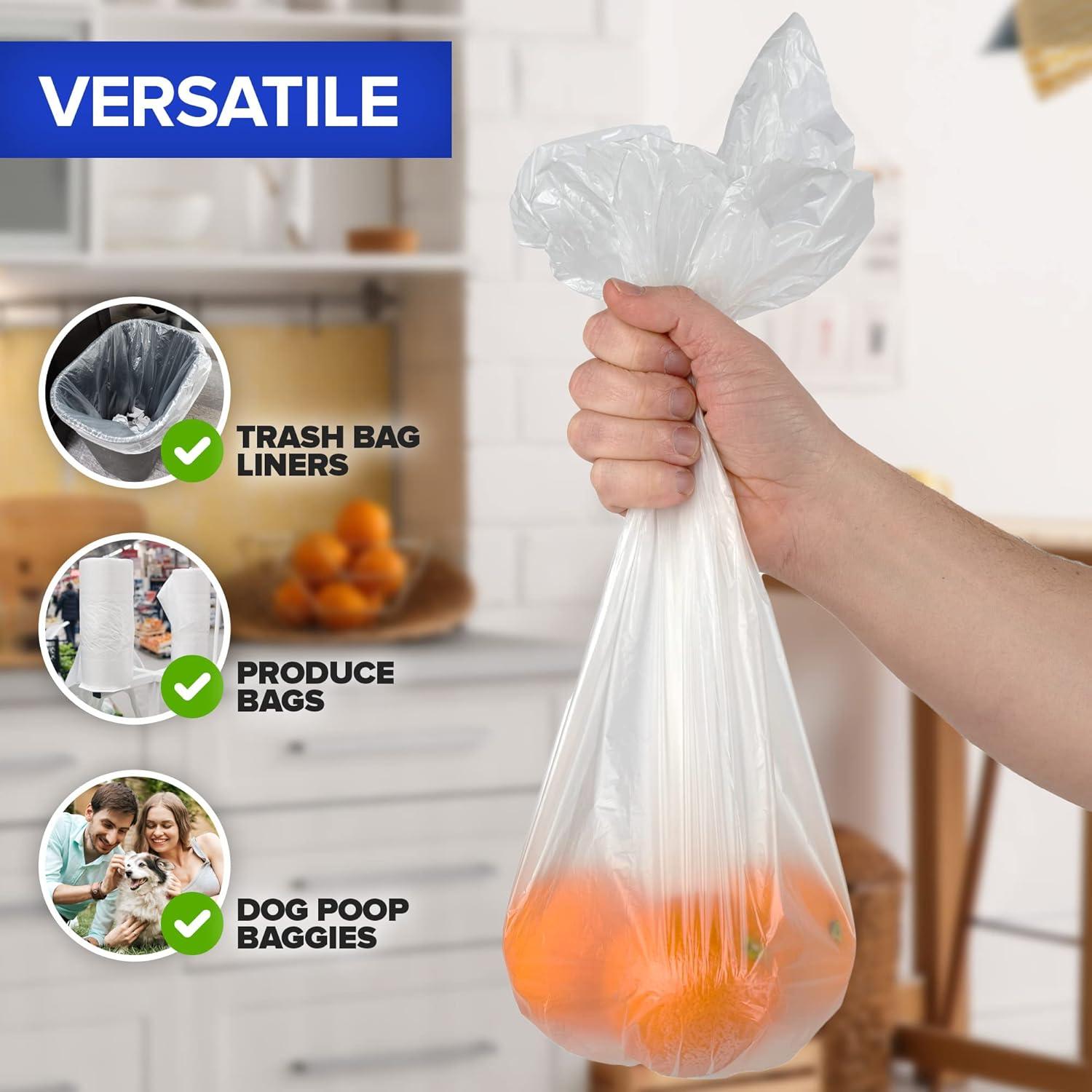 imageStock Your Home 2 Gallon Unscented Small Garbage Bags 100 Count Leakproof Versatile Usage GrabnGo100 Pack