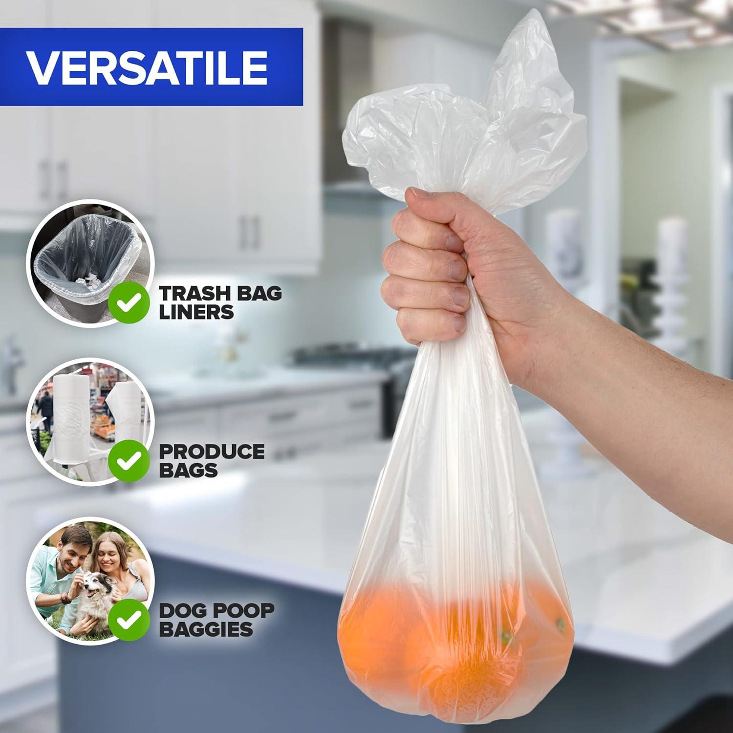 imageStock Your Home 2 Gallon Unscented Small Garbage Bags 100 Count Leakproof Versatile Usage GrabnGo200 Pack