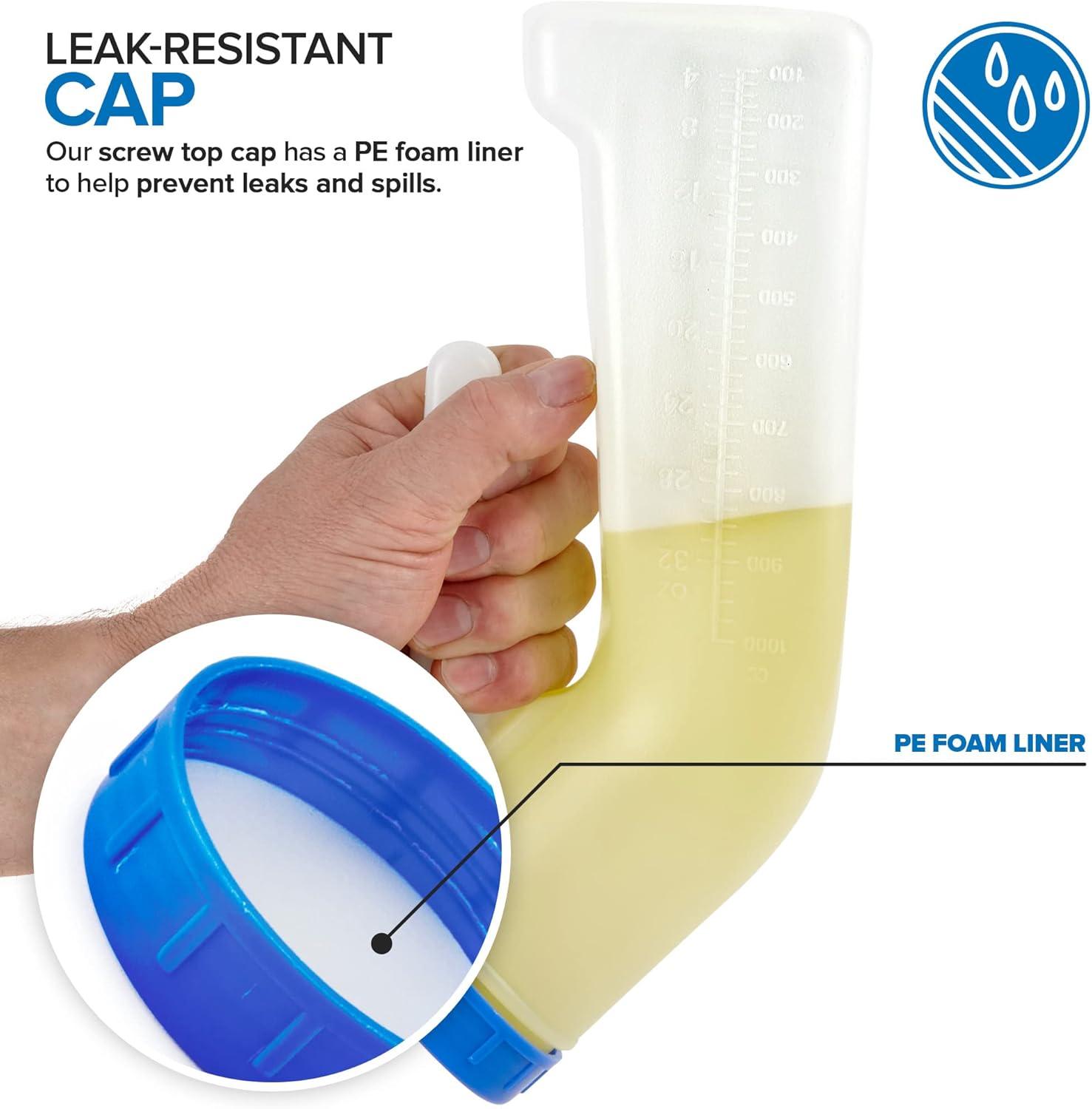 imageUnisex Urinal Bottle 2 Pack Portable Urinal for Women amp Men Female Urinal with Lid 32 Oz Female Urination Device Women Pee Funnel Cup for Emergency Travel Car amp Camping Stock Your Home