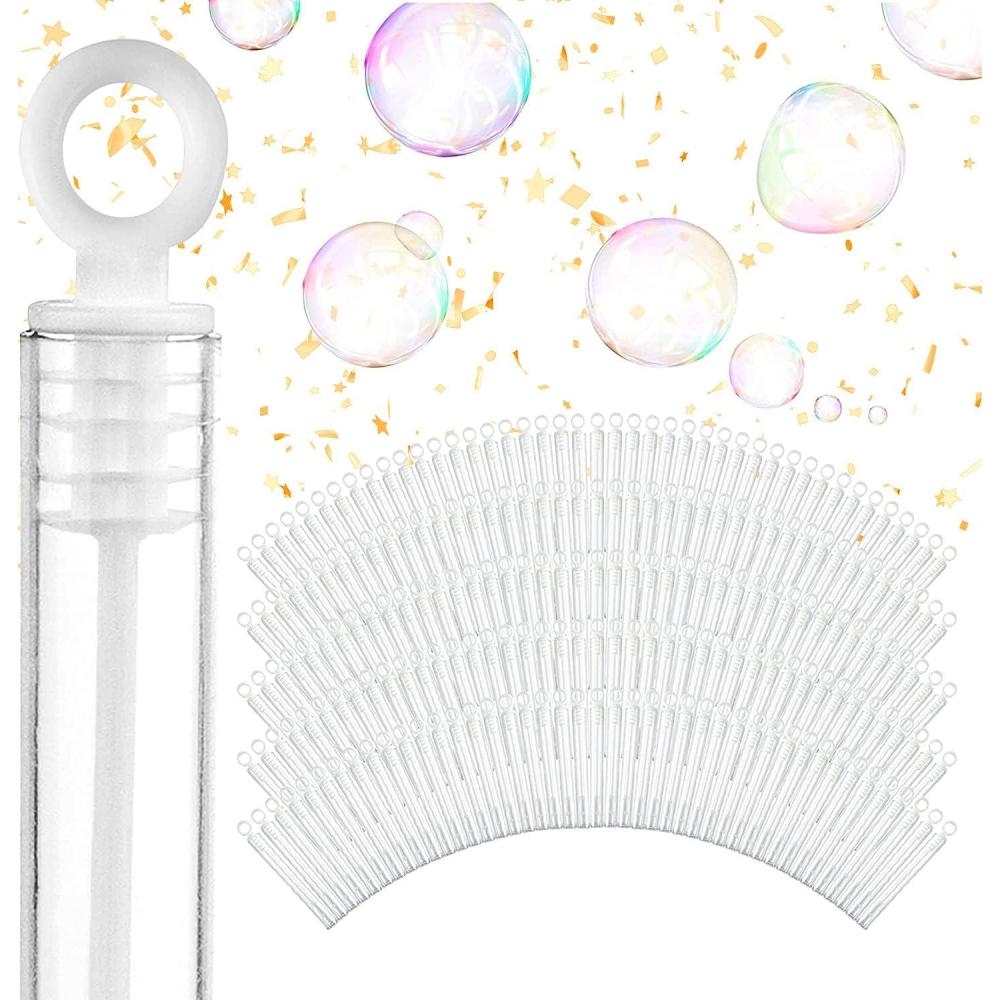 imageWedding Bubbles Bulk White Star Top Wands 100 Count Individual Mini Bubble Wand Favors for Weddings Celebration Party Favor for Guests Stock Your HomeCircle Top