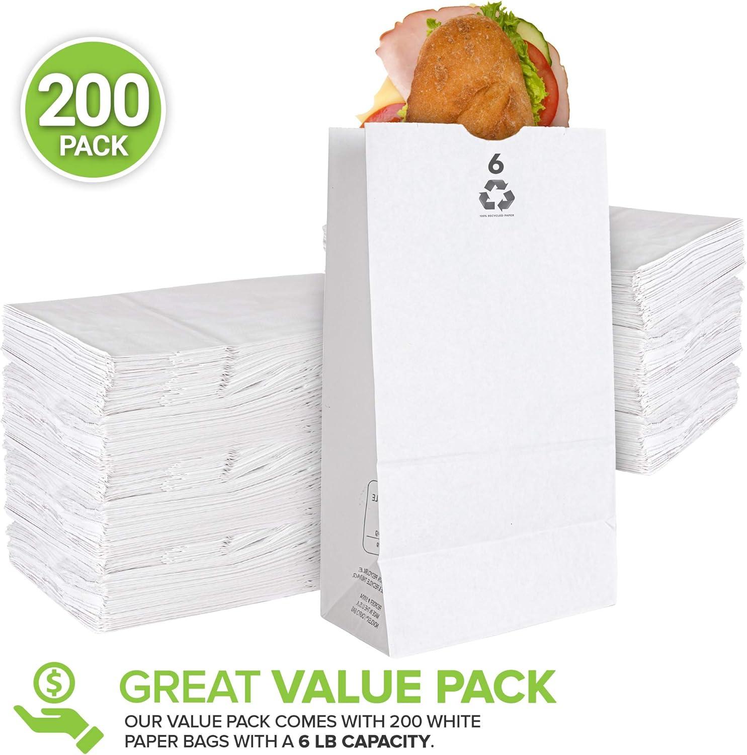 imageStock Your Home 12 Lb Lunch Bags 100 Count Eco Friendly Bags for Packing Lunch amp Snacks Blank Bags for Arts amp Crafts Projects6 lb 200 Count