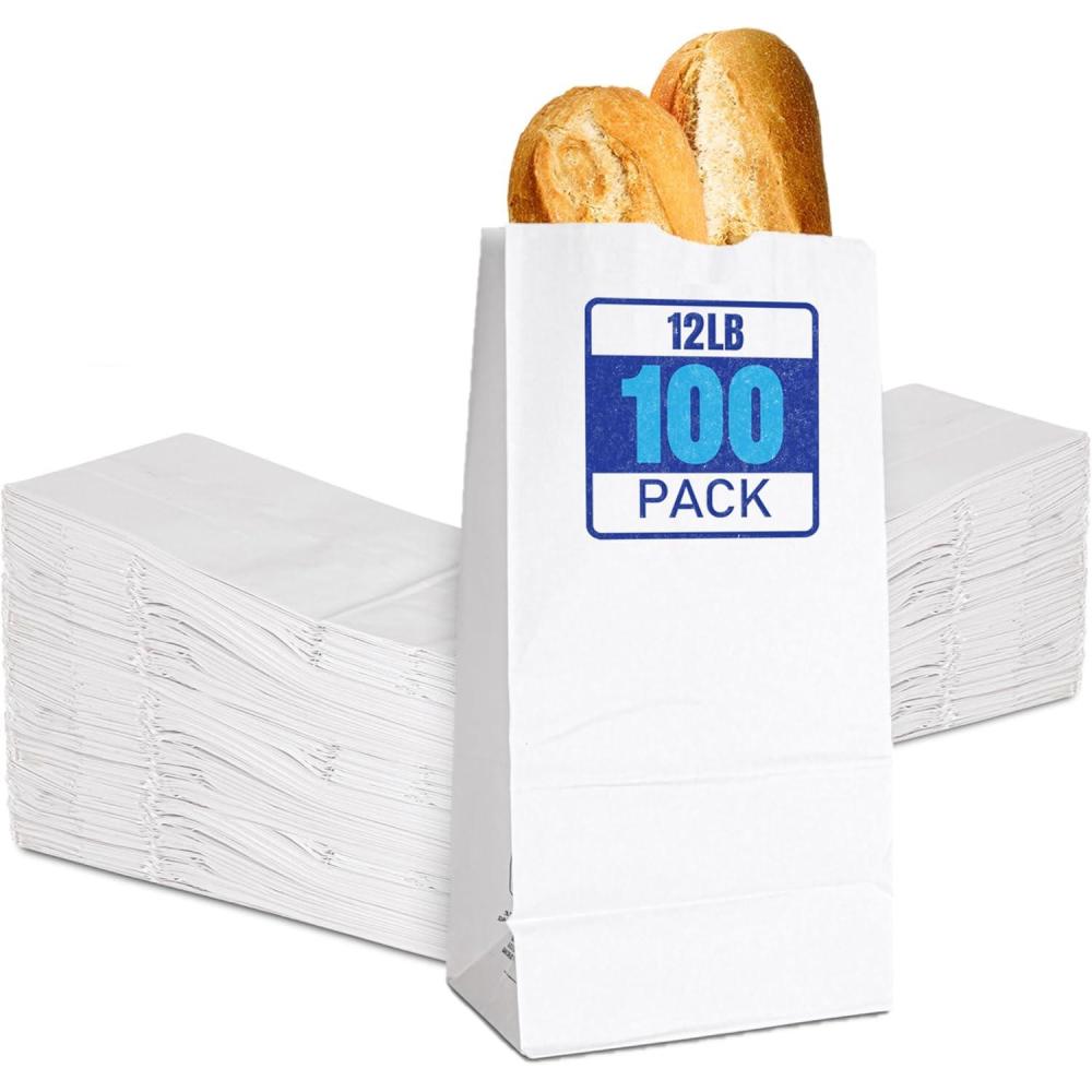 imageStock Your Home 12 Lb Lunch Bags 100 Count Eco Friendly Bags for Packing Lunch amp Snacks Blank Bags for Arts amp Crafts Projects12 lb 100 Count