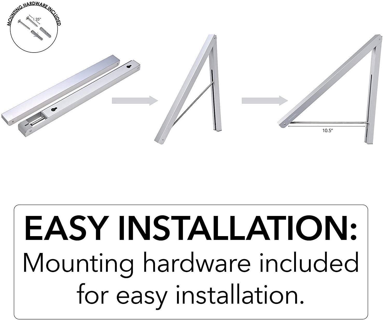 imageSingle Foldable Clothing Rack WallMounted Retractable Clothes Hanger for Laundry Dryer Room Hanging Drying Rod Small Collapsible Folding Garment Racks Dorm Accessories ChromeChrome