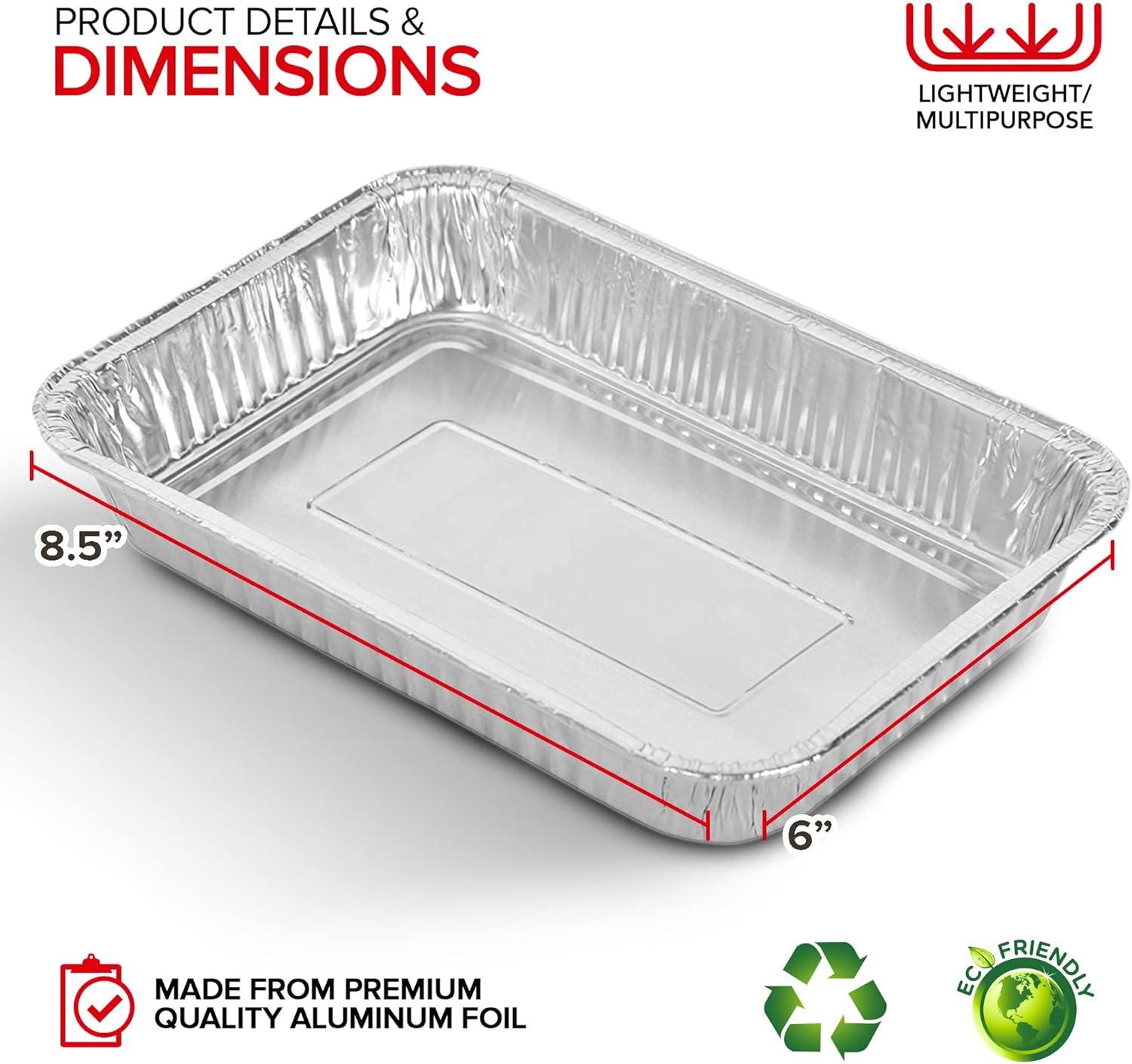 imageStock Your Home 125 Aluminum Drip Pan 25 Count Disposable Foil Liner Compatible with Weber Grills Dripping Pans BBQ Grease Tray to Catch Oil Outdoor Weber Grill Accessories75 x 5