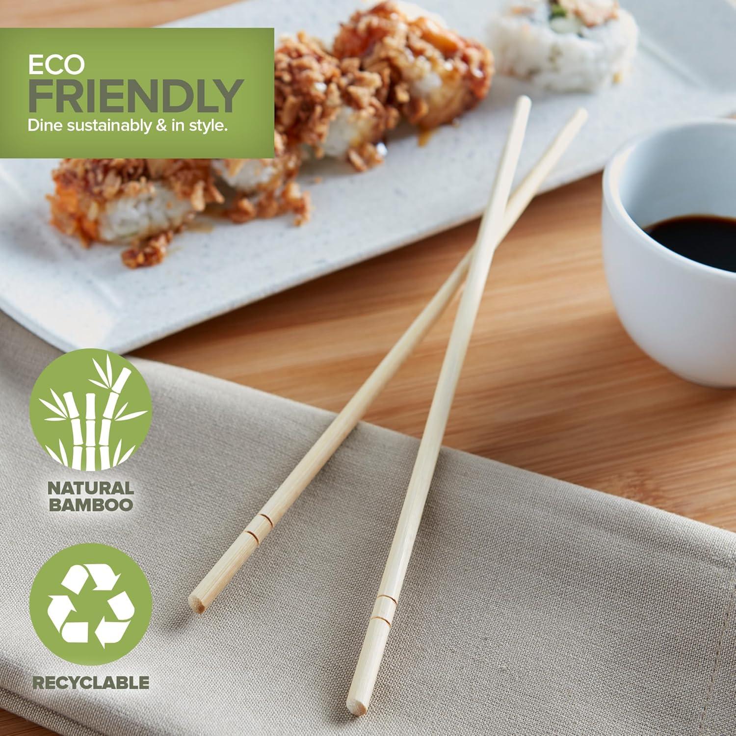 imageStock Your Home Disposable Bamboo Chopsticks 200 Count Bulk Separated Chopsticks for Sushi Chinese Japanese and Asian Food Smooth Wooden Chop Sticks200