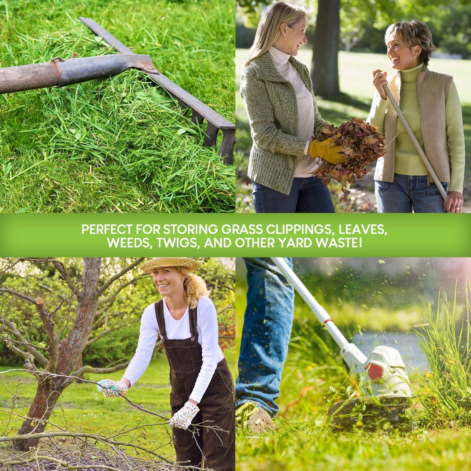 image30 Gallon Kraft Lawn and Leaf Bags 20 Pack EcoFriendly Heavy Duty Large Paper Trash Bags Tear Resistant Yard Waste Bags for Grass Clippings Wet and Dry Leaves Weeds Twigs20