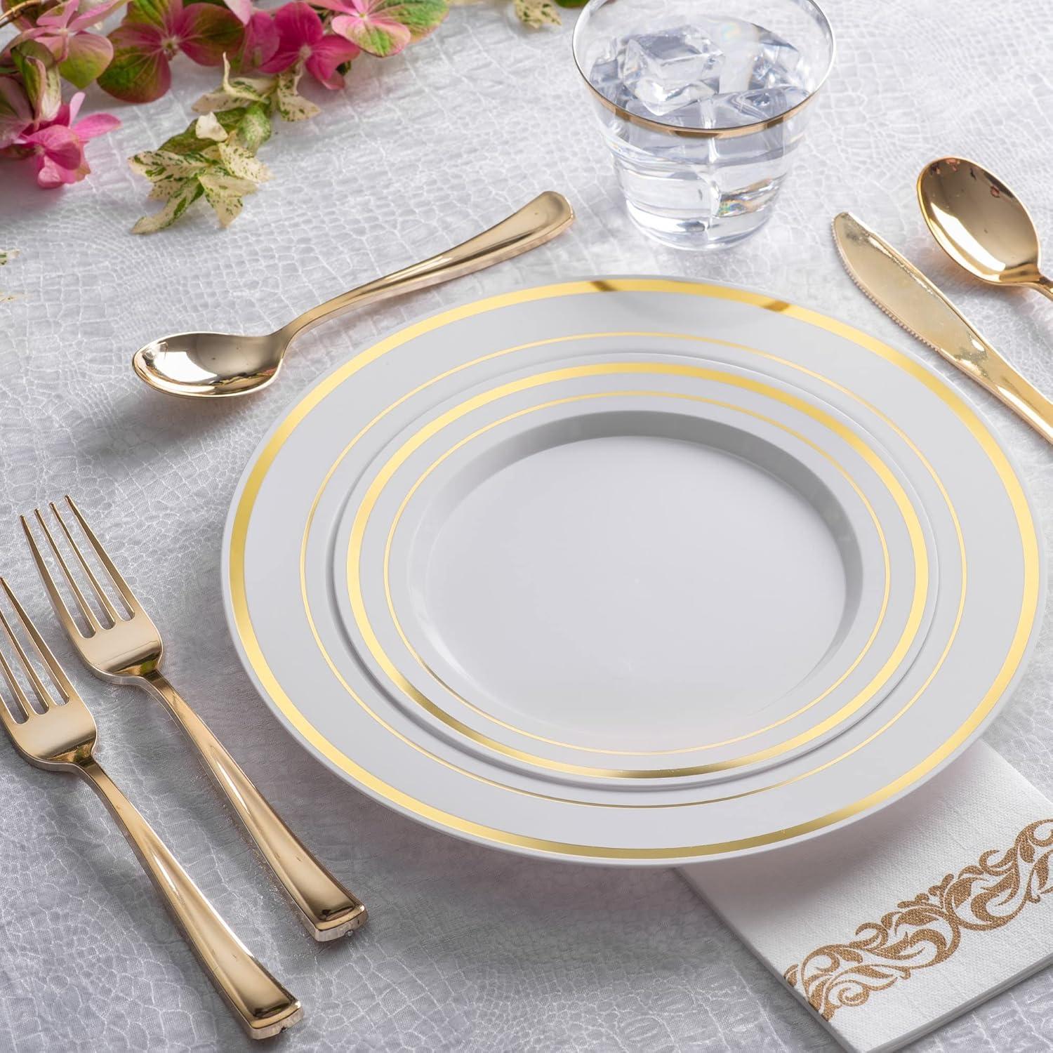 imageGlossy Gold Plastic Forks 75 Pack Heavy Weight Durable for Parties Stock Your HomeGold
