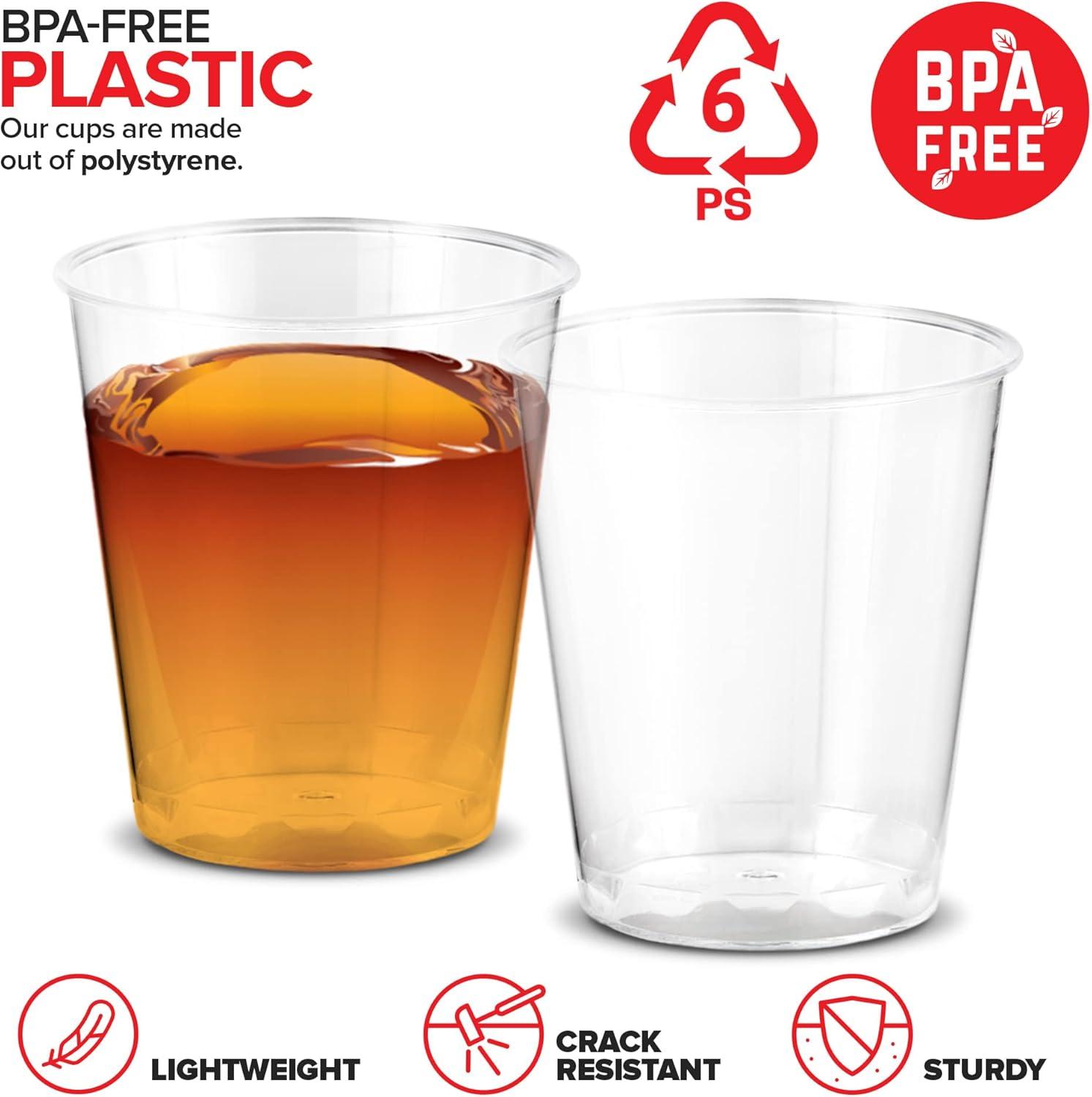 image1000 Plastic Shot Glasses 15 Oz Disposable Cups 15 Ounce Shot Glasses Ideal for Whiskey Wine Tasting Food Sampling and Sauce Dipping at Catered Events Parties and Weddings Clear2000 Pack