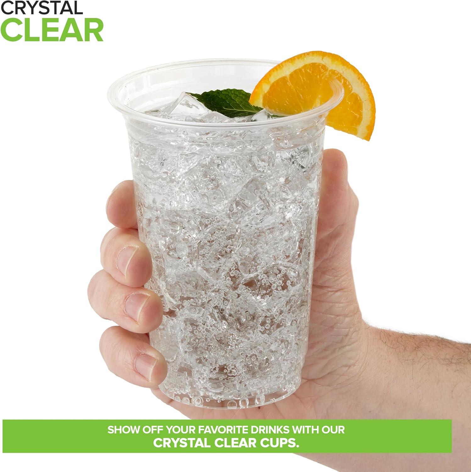 Stock Your Home 16 oz Clear Commercially Compostable Cold Cups (50 Pack ...