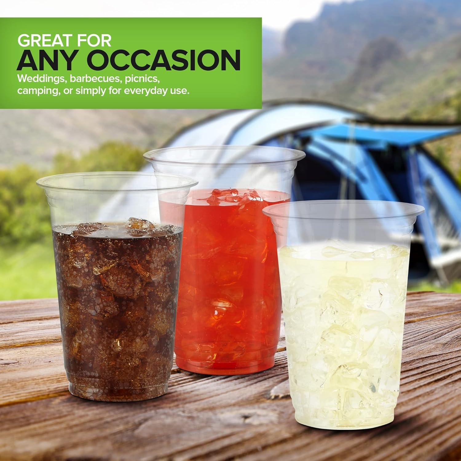 Stock Your Home 16 oz Clear Commercially Compostable Cold Cups (50 Pack ...