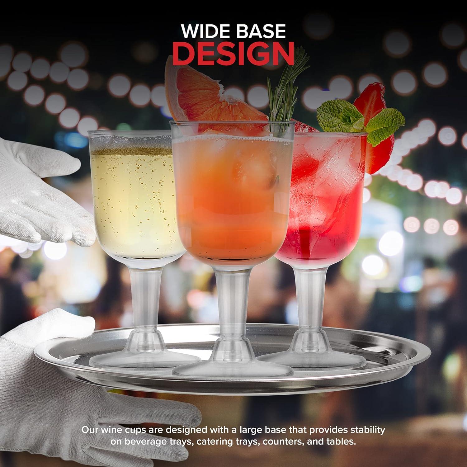 imageStock Your Home 5 oz Clear Plastic Wine Glass 80 Pack BPA Free amp Recyclable Shatterproof Wine Goblet Disposable amp Reusable Cups for Champagne Dessert Food Samples Catering Weddings80