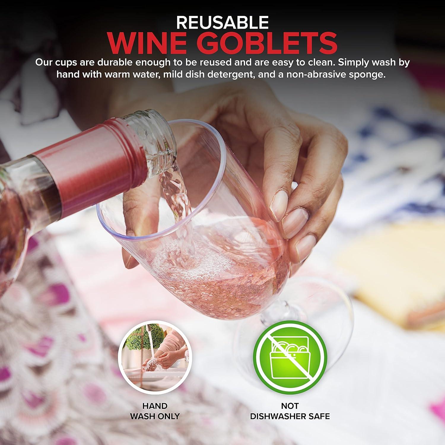 imageStock Your Home 5 oz Clear Plastic Wine Glass 80 Pack BPA Free amp Recyclable Shatterproof Wine Goblet Disposable amp Reusable Cups for Champagne Dessert Food Samples Catering Weddings40