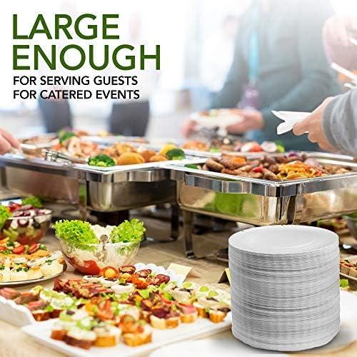 imageStock Your Home 9Inch Paper Plates Uncoated Everyday Disposable Plates 9 Paper Plate Bulk White 500 Count200 Count Pack of 1