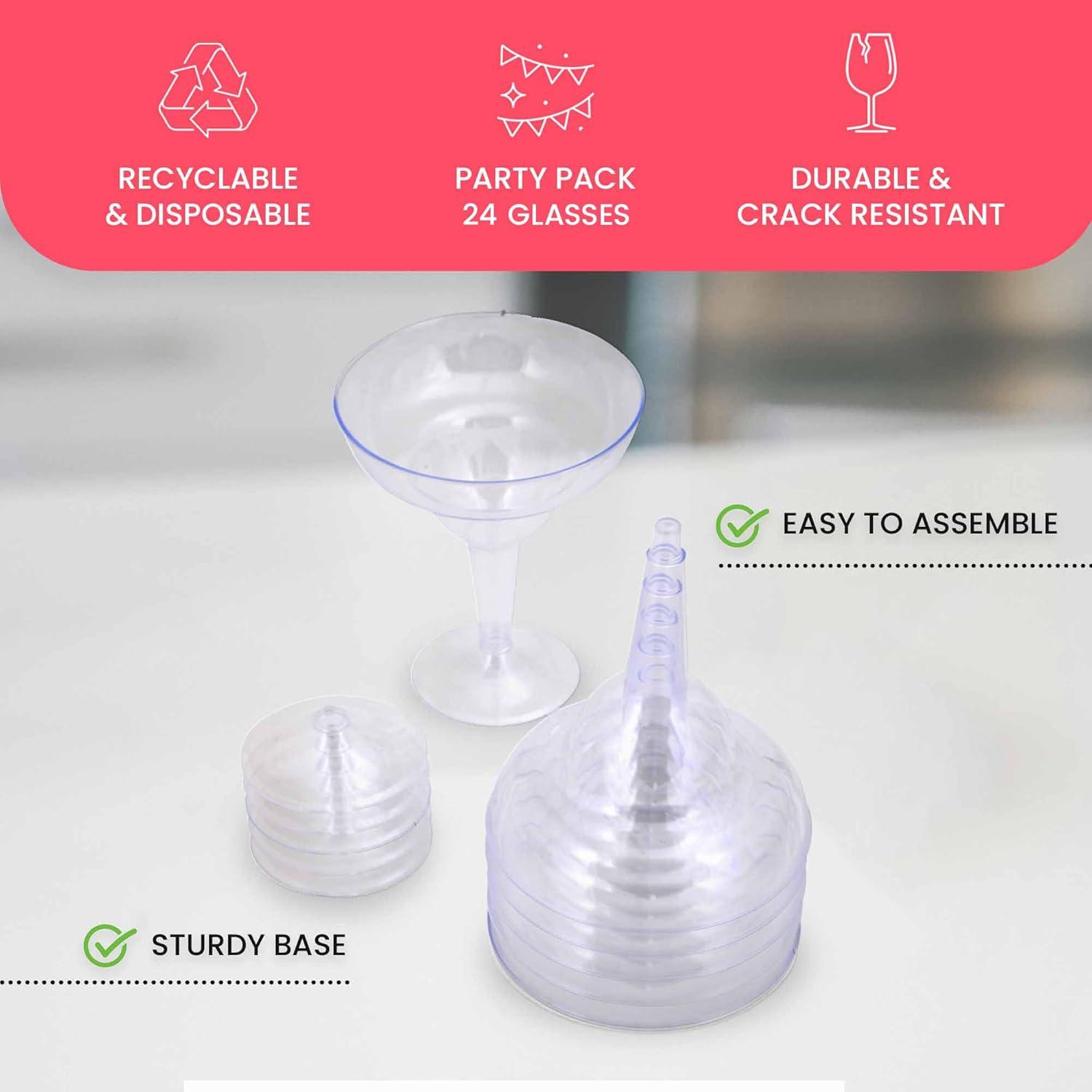 imageStock Your Home Clear Plastic Margarita Glasses Disposable Set of 24 Decorations for Cinco de Mayo Parties Cocktail Cups for Tropical Party Supplies Large 12 oz Hurricane Glasses24 Count