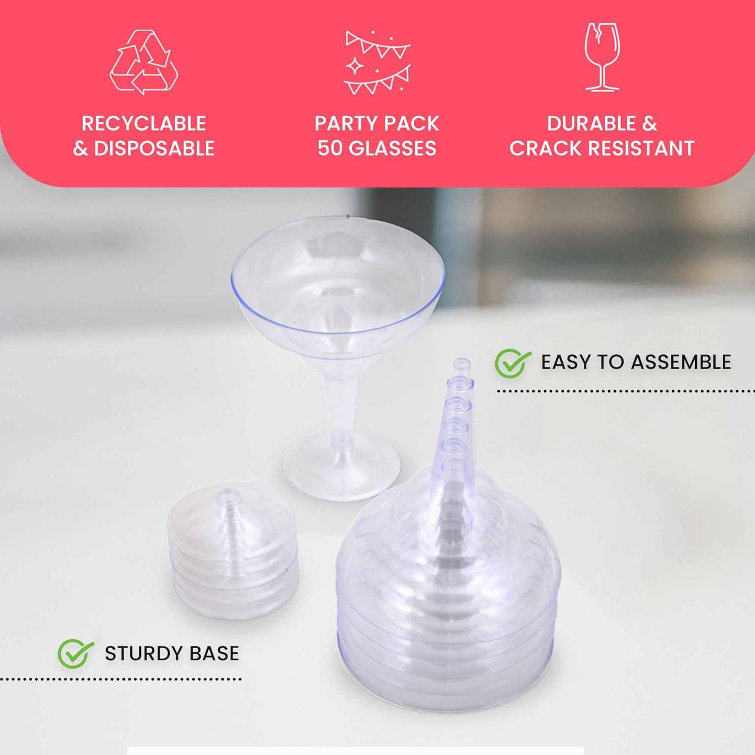imageStock Your Home Clear Plastic Margarita Glasses Disposable Set of 24 Decorations for Cinco de Mayo Parties Cocktail Cups for Tropical Party Supplies Large 12 oz Hurricane Glasses150 Count